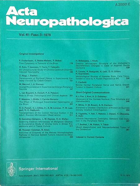 ACTA NEUROPEDIATRICA, VOL. 37 E 41, FASC. 2 E 3, 1977-1978. [2 VOLS.]