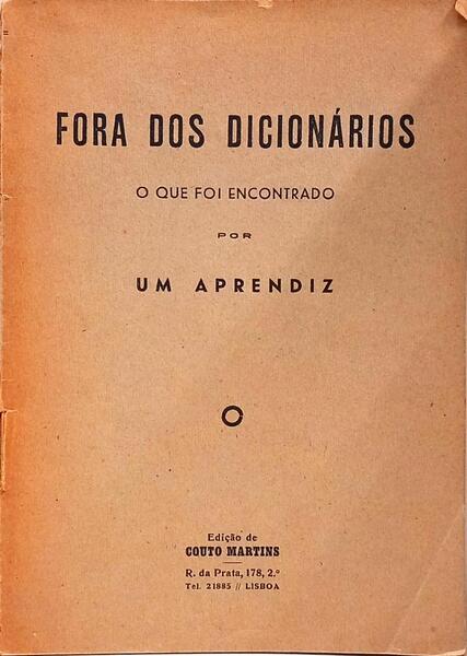 FORA DOS DICIONÁRIOS, O QUE FOI ENCONTRADO.