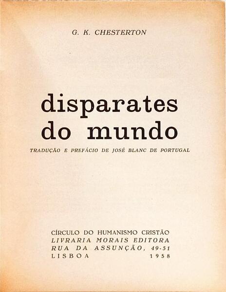 DISPARATES DO MUNDO.