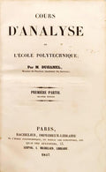 COURS D'ANALYSE DE L'ÉCOLE POLYTECHNIQUE.