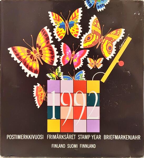POSTIMERKKIVUOSI 1992: FRIMÄRKSÅRET, STAMP YEAR, BRIEFMARKENJAHR.