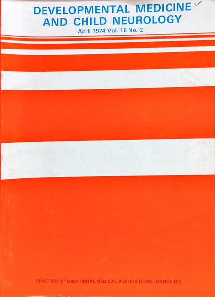 DEVELOPMENTAL MEDICINE AND CHILD NEUROLOGY, VOL. 16, N.º 2, APRIL, 1974 - VOL. 16, N.º 4, AUGUST, 1974. [3 VOLS.]