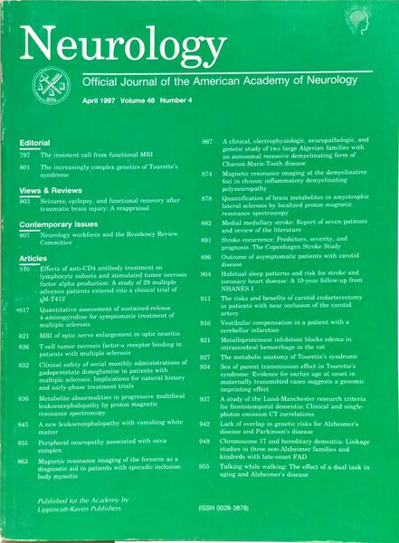 NEUROLOGY, VOL. 48, N.º 4, APRIL, 1997.