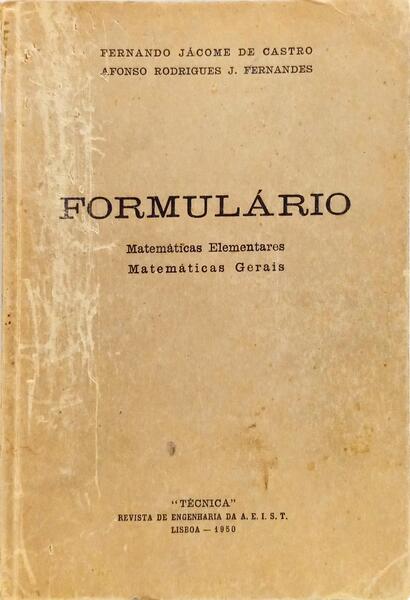 FORMULARIO: MATEMÁTICAS ELEMENTARES, MATEMÁTICAS GERAIS.
