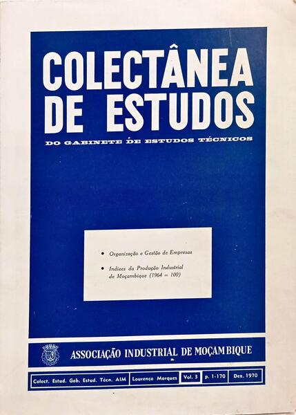 COLECTÂNEA DE ESTUDOS DO GABINETE DE ESTUDOS TÉCNICOS.