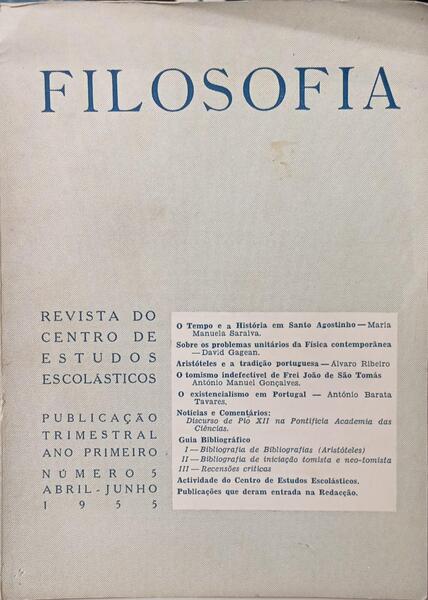 FILOSOFIA, ANO II - N.º 5, 2.ª TRIMESTRE DE 1995.