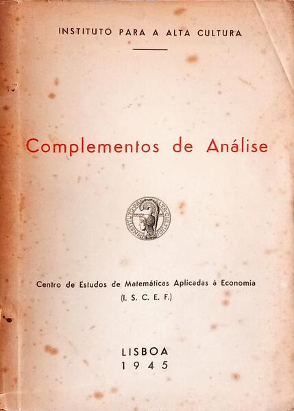 COMPLEMENTOS DE ANÁLISE.
