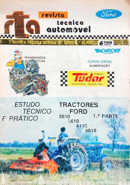 REVISTA TÉCNICA AUTOMÓVEL, 3.ª SÉRIE, Nº. 56, 1988, ESTUDO TÉCNICO E PRÁTICO, 1.ª PARTE, TRACTORES FORD.