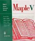 MAPLE V, LIBRARY REFERENCE MANUAL.