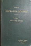 PETITS CODES ET LOIS CARPENTIER. [2 VOLS.]