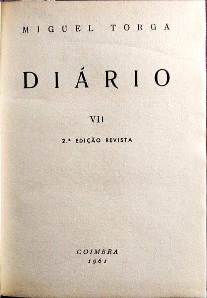DIÁRIO VII. [2.ª EDIÇÃO, ENCADERNADO]