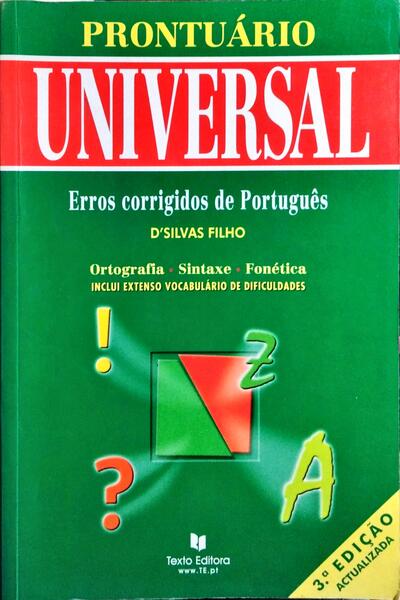 PRONTUÁRIO: ERROS CORRIGIDOS DE PORTUGUÊS. [3.ª EDIÇÃO]