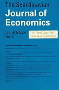 THE SCANDINAVIAN JOURNAL OF ECONOMICS, VOL. 110, N.º 2, JUNE 2008.
