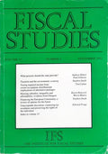 FISCAL STUDIES, VOLUME 13, NUMBER 4, NOVEMBER 1992.
