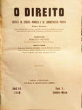 DIREITO (O): REVISTA DE CIÊNCIAS E DE ADMINISTRAÇÃO PÚBLICA, ANO 80.º, 1948.
