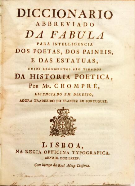 DICCIONARIO ABBREVIADO DA FABULA.