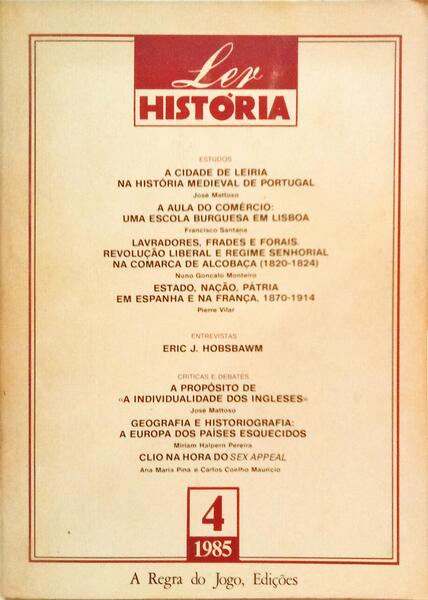 LER HISTÓRIA, N.º 4, 1985.