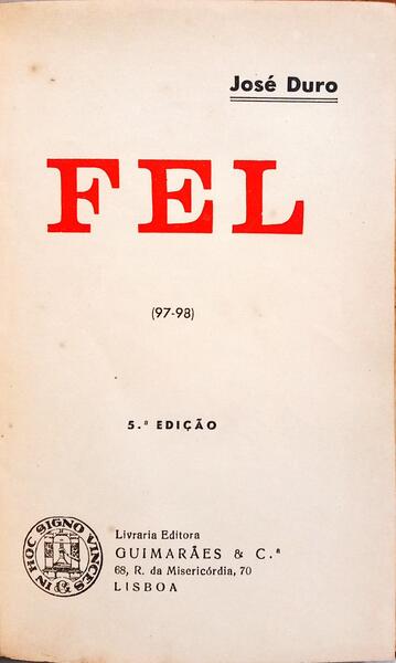 FEL (1898). [4.ª EDIÇÃO]