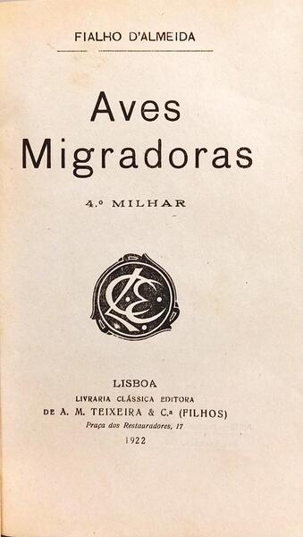 AVES MIGRADORAS. [4.º MILHAR]