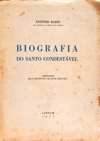 BIOGRAFIA DO SANTO CONDESTÁVEL.