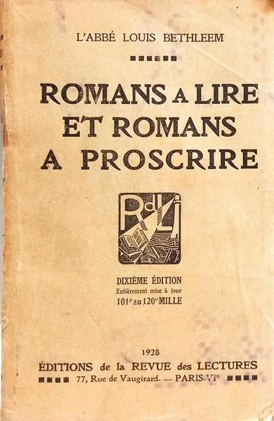 ROMANS A LIRE ET ROMANS A PROSCRIRE.
