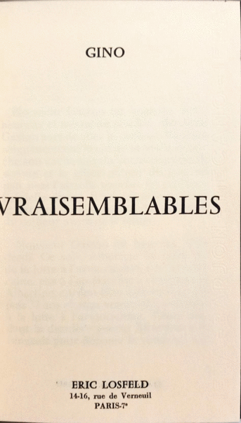 VRAISEMBLABLES.
