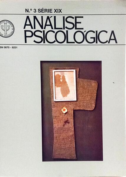 ANÁLISE PSICOLÓGICA, N.º 3 SÉRIE XIX, JULHO-SETEMBRO 2001.