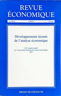 REVUE ÉCONOMIQUE, VOLUME 59 NUMÉRO 3, MAI 2008.