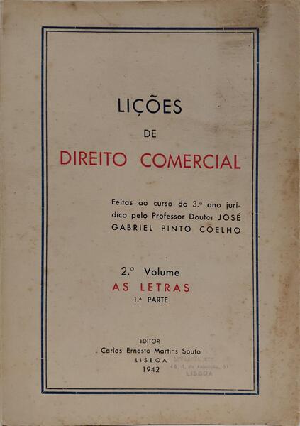 LIÃ‡Ã•ES DE DIREITO COMERCIAL.