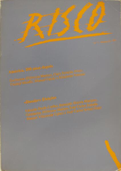 RISCO, N.º 7, OUTONO 1987.