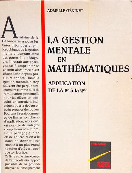 LA GESTION MENTALE EN MATHÉMATIQUES.