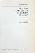 PRINCÍPIOS FUNDAMENTAIS DA HISTÓRIA DA LÍNGUA.