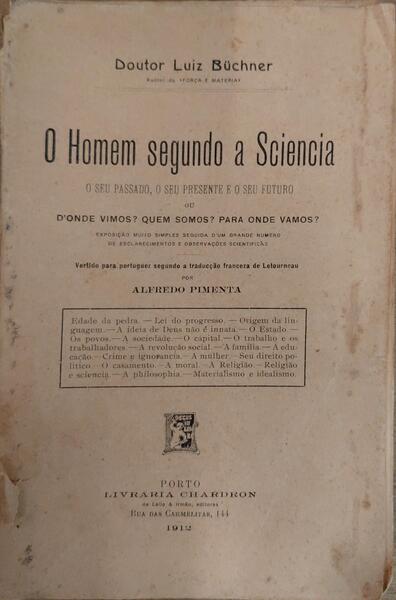 O HOMEM SEGUNDO A SCIENCIA.