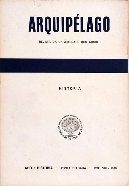 ARQUIPÉLAGO, HISTÓRIA, VOL. VIII, 1986.