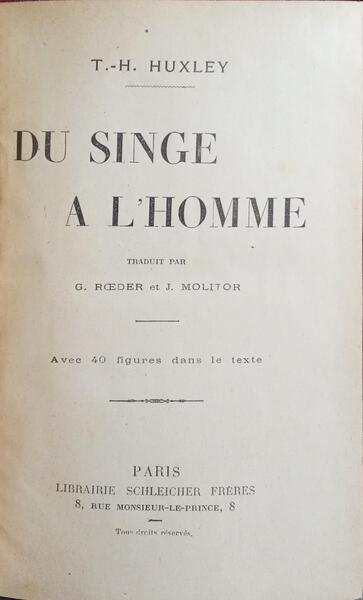 DU SINGE A L'HOMME.