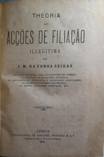 THEORIA DAS ACÃ‡Ã•ES DE FILIAÃ‡ÃƒO ILLEGITIMA.