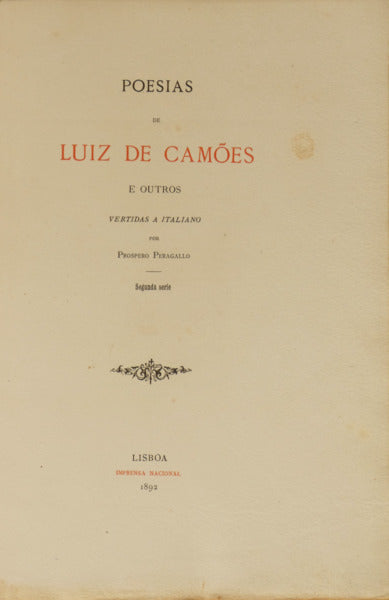 POESIAS DE LUIZ VAZ DE CAMÕES.