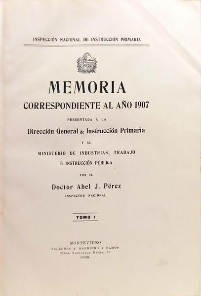 MEMORIA CORRESPONDIENTE AL AÑO 1907.