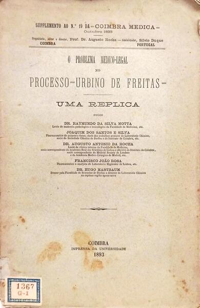 O PROBLEMA MEDICO-LEGAL NO PROCESSO-URBINO DE FREITAS.