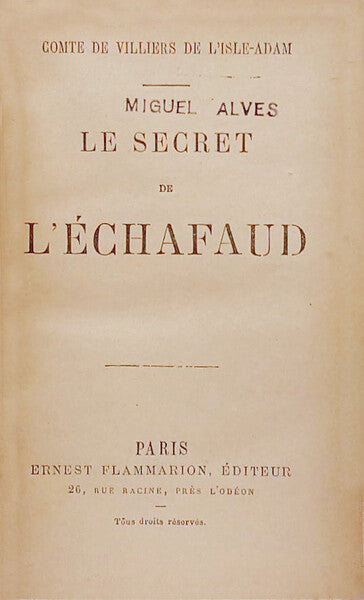 LE SECRET DE L'ÉCHAFAUD.