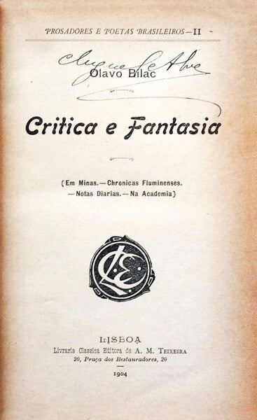 CRITICA E FANTASIA.