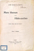 MARE LIBERUM E OS HIDRO-AVIÃ•ES.