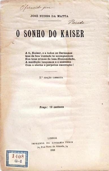 O SENHO DO KAISER. [3.Âª EDIÃ‡ÃƒO]