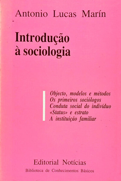 INTRODUÇÃO À SOCIOLOGIA. [2.ª EDIÇÃO]