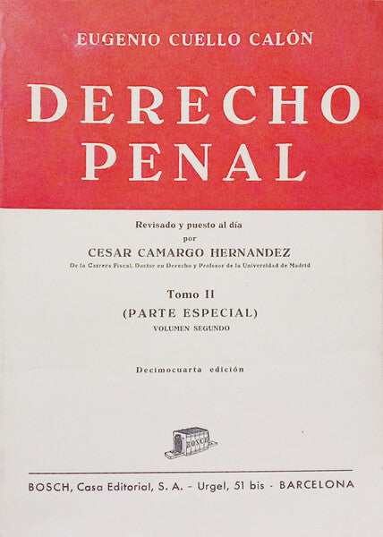 DERECHO PENAL. [14.ª EDIÇÃO]