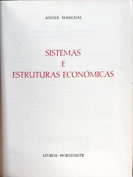 SISTEMAS E ESTRUTURAS ECONÓMICAS.