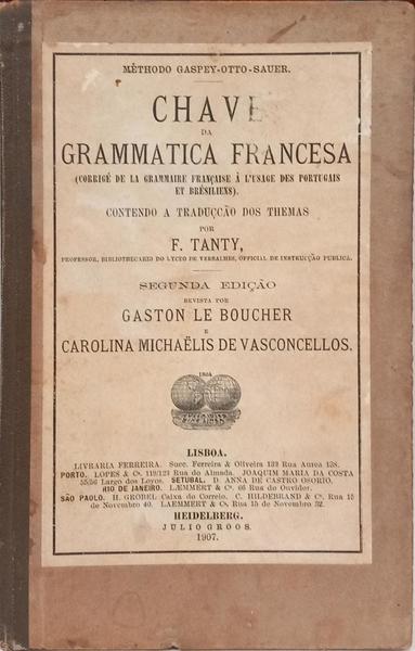 CHAVE DA GRAMMATICA FRANCESA. [2.ª EDIÇÃO]