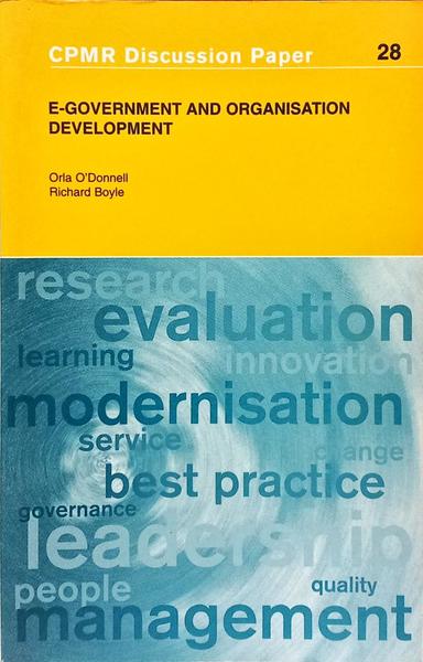 E-GOVERNMENT AND ORGANISATION DEVELOPMENT.