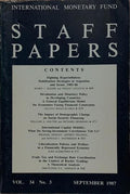 INTERNATIONAL MONETARY FUND STAFF PAPERS, VOL. 34, N.º 3, SEPTEMBER 1987.