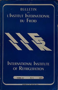 BULLETIN OF THE INTERNATIONAL INSTITUTE OF REFRIGERATION, TOME LV, N.º 5, 1975.